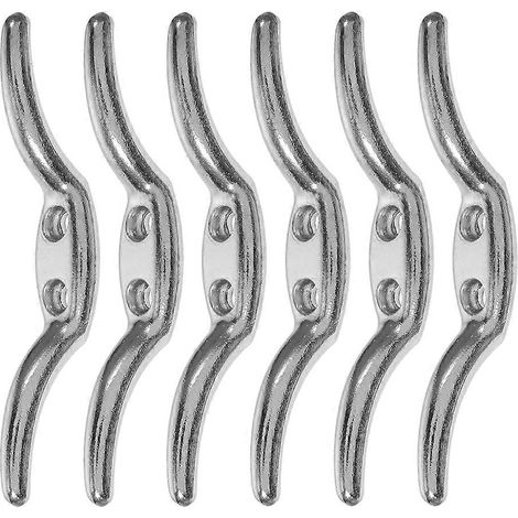 Crochets métalliques argentés pour cordons de stores (lot de 6) - Accessoires de sécurité pour fenêtres (1/5)