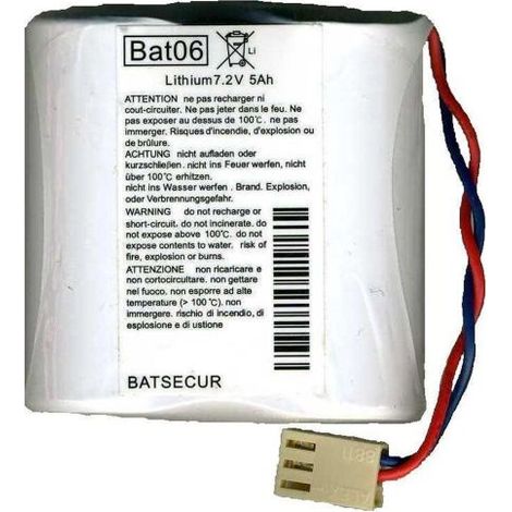 Batsecur batteria pila litio Logisty Daitem 7,2V 5Ah BAT06 compatibile BATLI06