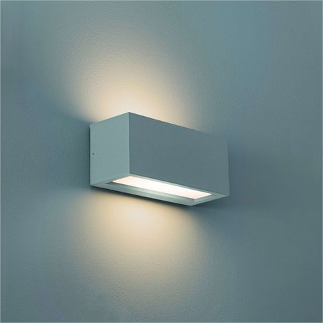 Century APPLIQUE BIDIREZIONALE RETTANGOLARE A LED REVERSO 1 Slot E27 Col. Grigio