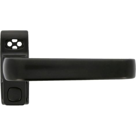 AMIG Béquille pour crémone en aluminium GAMMA 122 x 70 mm Aluminium Noir - Droite (1/5)