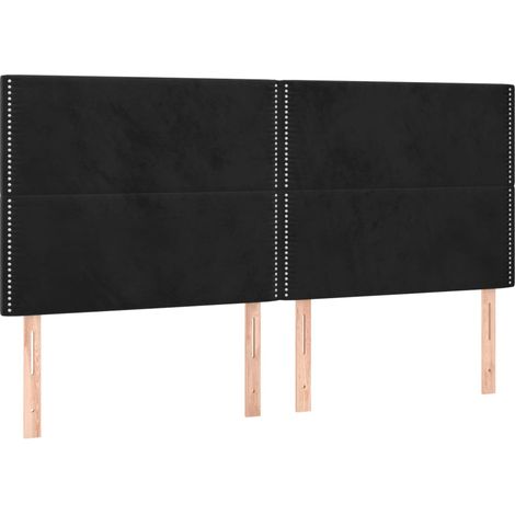 Maison Exclusive - Testiera Nera 200x5x118/128 cm Velluto