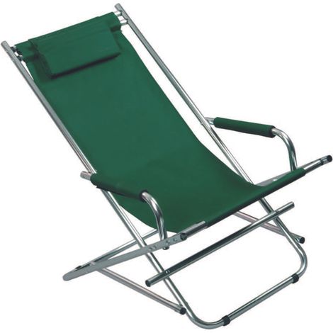 SDRAIO IN ALLUMINIO VERDE - cm.54x97x77h. tubolare ø cm.2,2 FER 104876 (1/4)