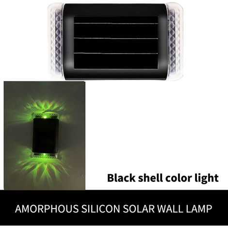 Lampe Solaire Extérieure - Lampe Murale LED pour Cour et Terrasse - Éclairage Nocturne à Détecteur de Mouvement - 3 W - 1,2 V - 4 Pièces