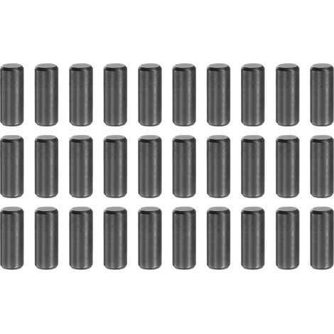 30Pcs Goujons Cylindriques 4mm x 10mm, 304 Acier Inoxydable Cheville d'Etagere Piquets de Support Chanfreines Tige d'Attache Elements Metal Cheville d'Etagere, Noir (1/5)