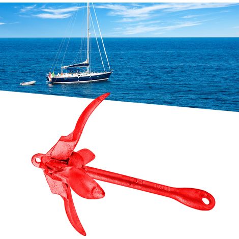 Ancre pliante grappin 4 branches 1.5kg acier carbone pour kayak canoë bateau (acier carbone)