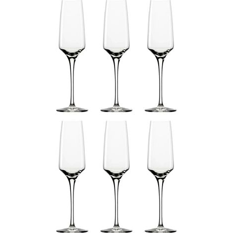 Copas, Copas de champán - Experience, set de 6 copas de champán de cristal de 190ml para espumosos y celebraciones.
