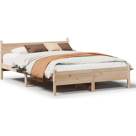 Maison Exclusive - Letto senza Materasso 135x190 cm in Legno Massello di Pino