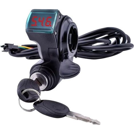 Ebike Throttle with LED Display - Universal Electric Scooter Throttle, Portable Digital Grips for Motorcycle, Go-Kart (1/5)