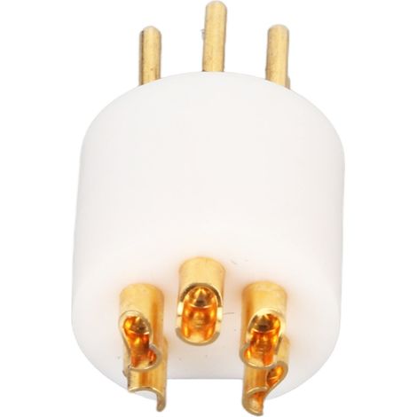 Connecteur mâle/femelle pour platine vinyle à 5 broches, plaqué or et cuivre rouge, sans nickel. (1/5)