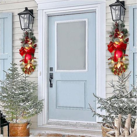 Guirlande lumineuse LED sans fil pour escalier, décoration de Noël, couronne lumineuse pour escalier (1/4)