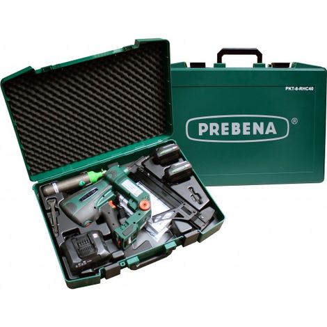 Prebena Akku Betonnagler PKT-8-RHC40-SET22 C3 15-40mm 2x2,0Ah CAS für Betonnägel RHC-PKT-8-RHC40-SET22