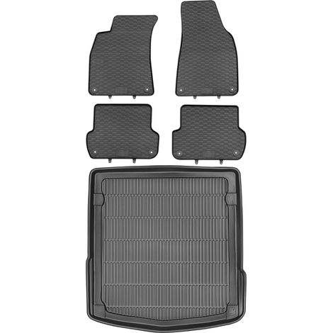 Audi A4 B6 B7 Limousine (2000–2006) – Set: Gummifußmatten + Kofferraummatte