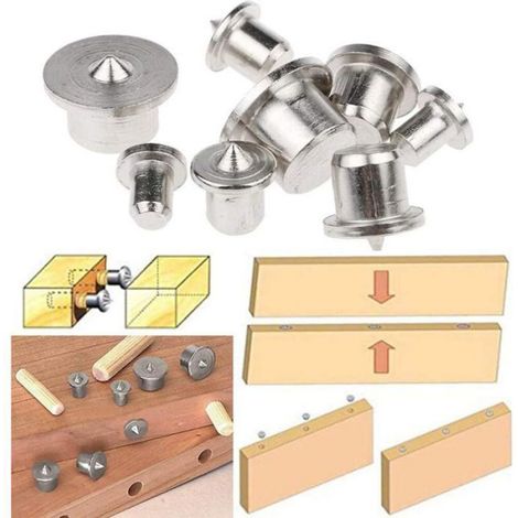 Kit de pointes de centrage - - 12 pièces - Acier A3 - Diamètres 6-12 mm - Résistant à l'usure (1/4)
