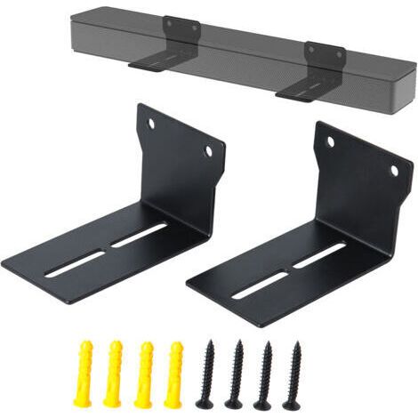 Support mural universel pour barre de son, support de barre de son sur TV, peut supporter un poids de 30 kg et est compatible avec la plupart des supports de haut-parleurs de bar pour l'installation (1/5)