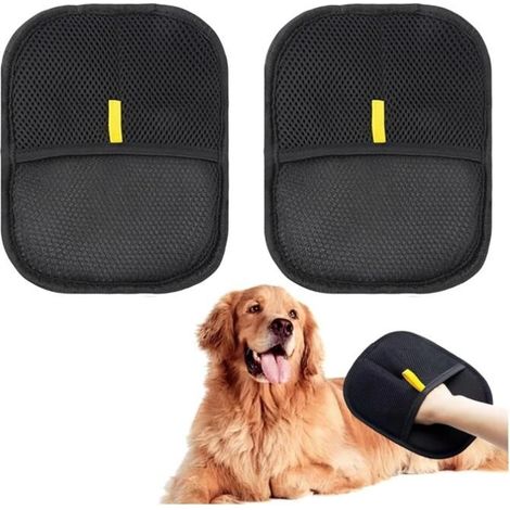 Set mit 2 Tierpflegehandschuhen, Katzenbürste, Hundebürste, antistatische Pflegehandschuhe. (1/5)