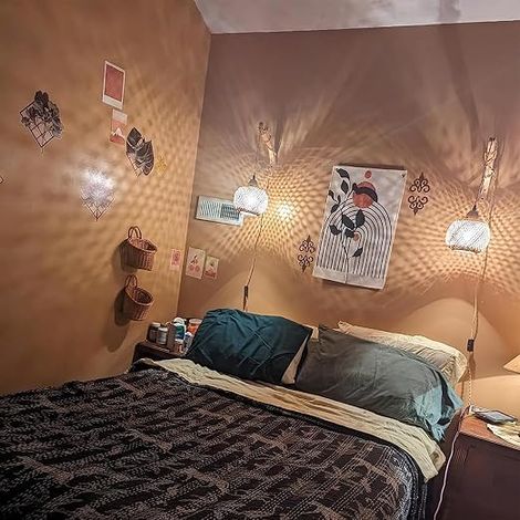 Applique Murale Intérieur Vintage avec Prise et Interrupteur