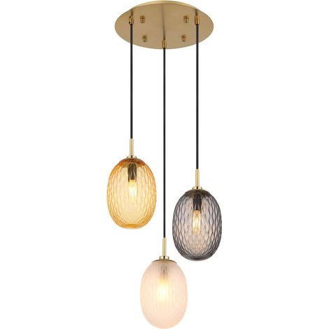 Globo - lámpara colgante - DEVIN - multicolor - vidrio - Ø 36cm - (1/4)