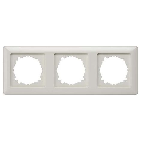 Siemens Delta placa de acabado blanca para 3 módulos