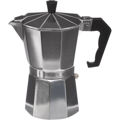 Kaffeebereiter aus Aluminium, für 6 Espresso-Tassen (1/3)