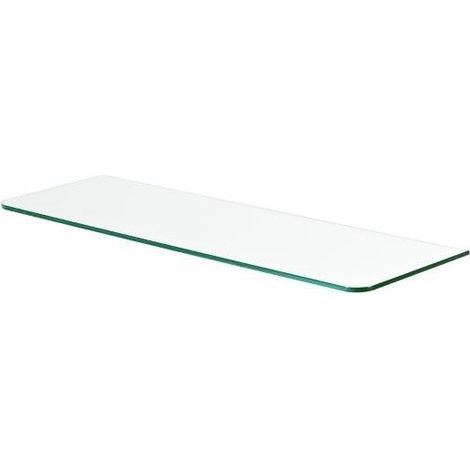 MENSOLA IN VETRO TRASPARENTE 400 X 120 X 8 MM