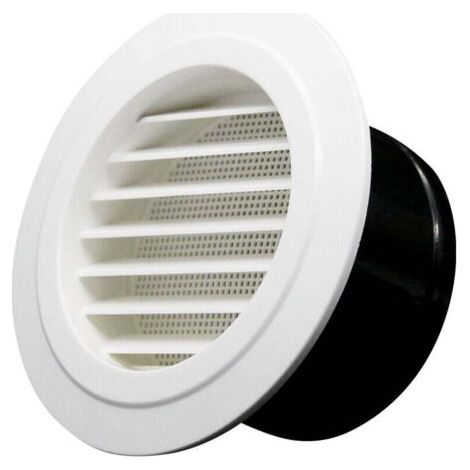 Ahlsen – Bouche de ventilation Ø75mm – Grille de protection – Plastique ABS – Évent intérieur/extérieur pour espaces confinés