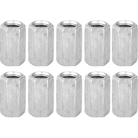 10pcs M8 Long Rod Nut Hex Hexagonal Sleeve Nut Standoff Threaded Fasteners (M820)