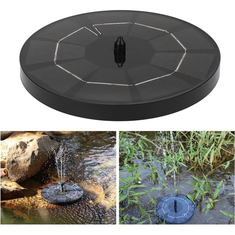 Solarbrunnen SF025 mit 3,0-W-Wasserpumpe, 180 mm Durchmesser, 6 Düsen, maximale Strahlhöhe 70 cm. Geeignet für Gärten, Teiche, Schwimmbäder, Aquarien und Außenbereiche. (1/5)