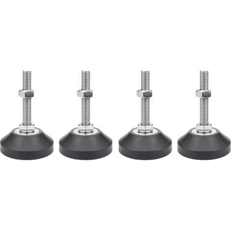 Pieds de nivellement pour Meubles, 4 pcs M10 Pieds de réglage de la Hauteur pour Tables, chaises, canapés, établis, commodes, bancs, armoires(D40×M10×50) (1/5)
