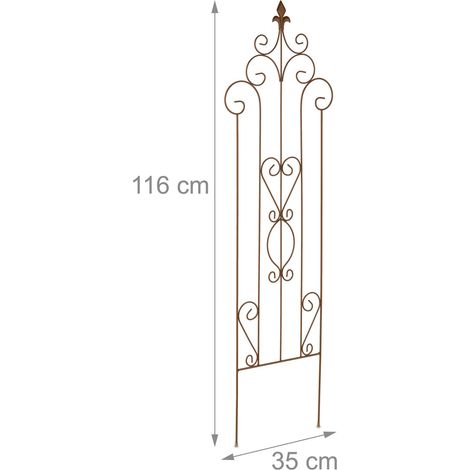 Tutor para plantas decorativo de pared 116 x 35 cm fácil de plantar en acero marrón 130016794 (1/3)