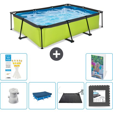 Exit Pool Rechteckig - 300x200x65 cm - 7-teilig S227