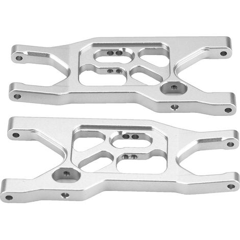 pièces/ensemble de bras de suspension inférieurs avant en alliage d'aluminium pour Axial Rock Racer 90026 (argent) (1/5)