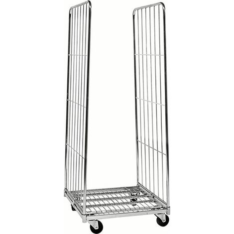 Roll container 2 côtés - Hauteur 1800mm - Charge 400kg - Sans freins - KM72801802 (1/5)