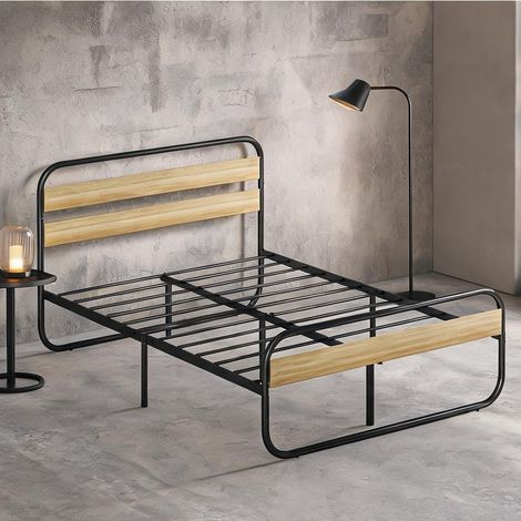 Canapé convertible chêne en acier 196 x 142 x 100 cm (1/5)