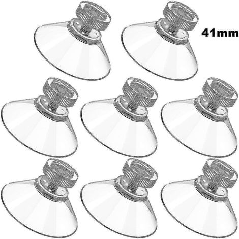 Filiyano-SOLDES Lot de 8 crochets à ventouses ultra-résistants pour plateaux de douche en verre et PVC transparent (1/2)