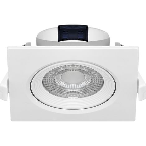 Spot LED encastrable carré blanc 5W IP20 4000K (1/5)