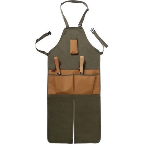 pair Tablier d'extérieur en tissu Oxford multi-poches pour le jardinage et l'élagage Tablier de ferme étendu pour le jardinage et l'élagage