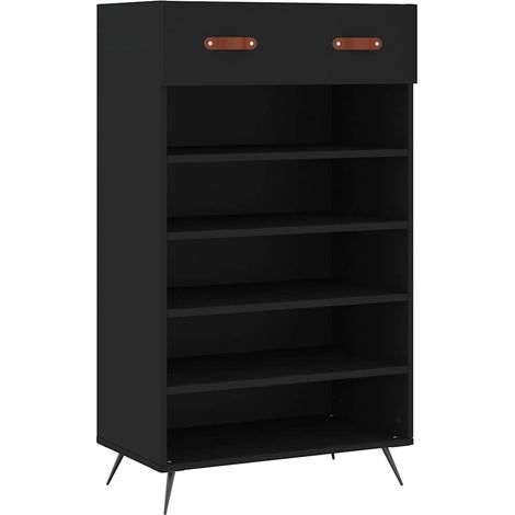 Maison Exclusive - Scarpiera Nera 60x35x105 cm in Legno Multistrato (1/5)