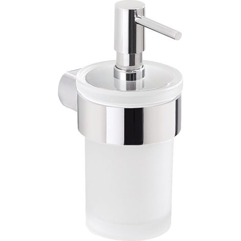 Dispenser Sapone Da Muro Cromato In Vetro Satinato  Palazzo