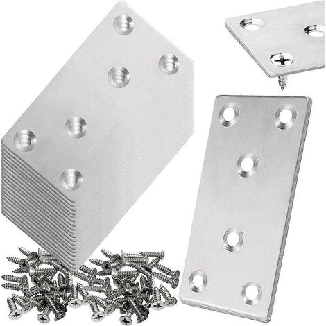 Plaques de jonction de réparation en acier inoxydable, support de fixation pour clôture (1/5)