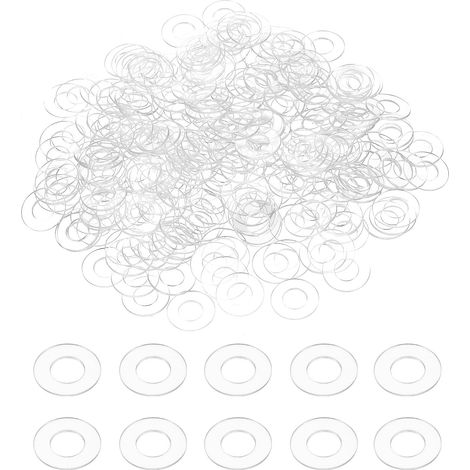 240 Pcs Rondelles Plates PVC Rondelles Lisses Transparent (1/5)