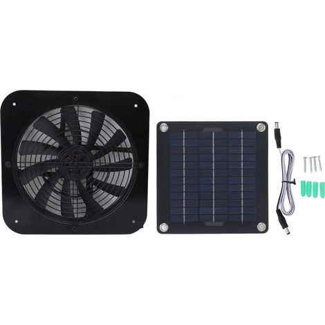 Ventilateur solaire silencieux 20W, extracteur d'air portable écologique, mini ventilateur à haute conversion énergétique (1/5)