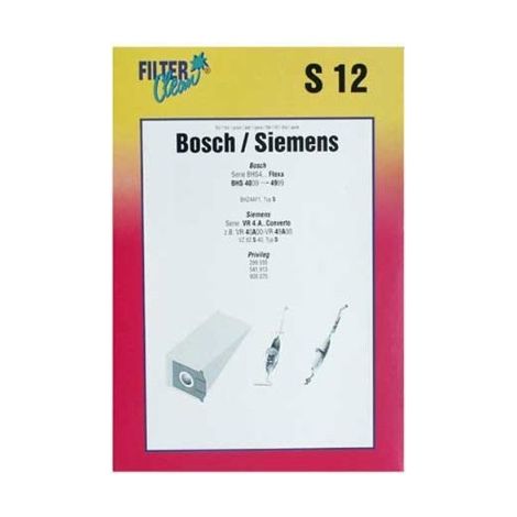 SAC ASPIRATEUR S12 PAPIER X6+1 FILTRE POUR ASPIRATEUR BOSCH