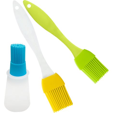 Pinceau à pâtisserie en silicone, pinceau plat pour pâtisserie, pinceau de cuisine pour sauce barbecue, pinceau de cuisine (1/5)