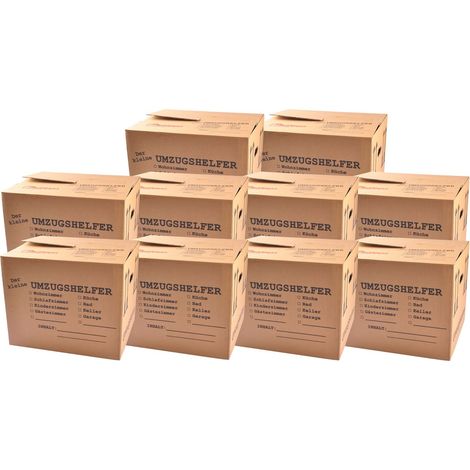 10x Umzugskartons 41x35x34 Umzugskisten Bücherkiste Archivkartons Transportbox (1/3)