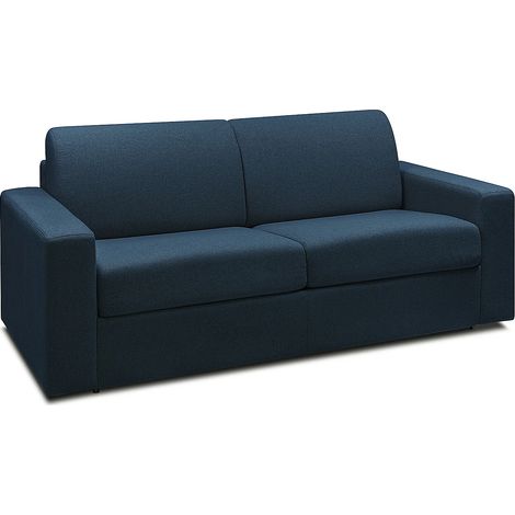 Canapé 3 places convertible express en tissu bleu nuit COGLIO (1/5)