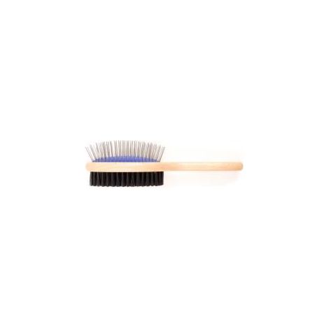 Ancol Wooden Hand Double Sided Brush - lge - 39155