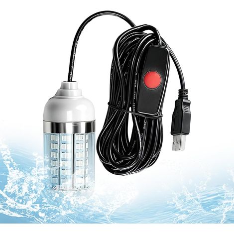 Lampada da pesca verde con cavo di alimentazione USB (1/5)