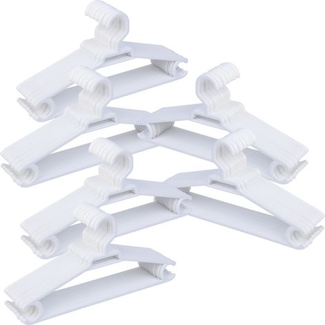 Super percha de plastico blanca pack de 72 uds 42x0,80x21h cm (1/5)