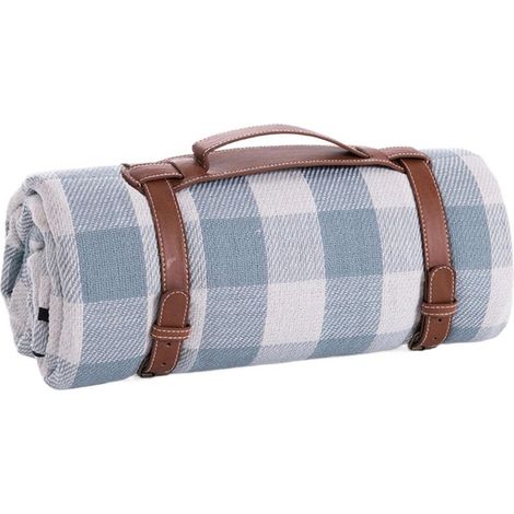 Tapis de Pliage Imperméable 200x150 cm, Nappe de Pique-nique en Cuir PU Portable avec Sangle, Couverture de Sol pour Camping, Plage, Jardin, Festival et Extérieur (1/5)