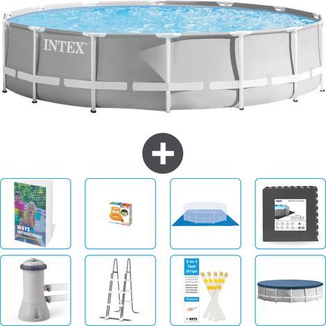 Prism Frame Pool Rund - 427x107 cm - 9-teilig S525